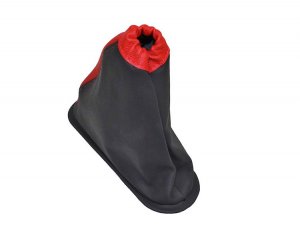 FIAT 500 eBrake Boot - Black Italy - Black Leather w/ Red Center + Italian Flag Design 